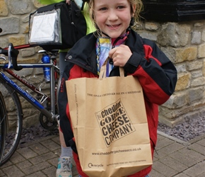 Louise with the cheese from Cheddar