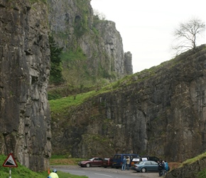 Oliver and Nigel descending Cheddar Gorge