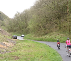 Sarah and James climbing Burrington Coombe