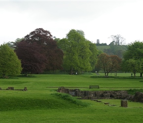 Glastonbury Tor from Glastonbury Abbey