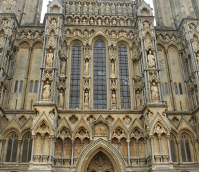 In front of wells Cathedral