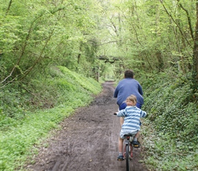 Kate and James along the Wells Railway Path