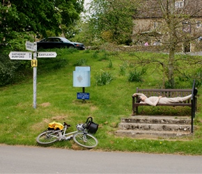 Jennifer relaxes at Eastleach Turville