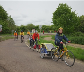 Patricia, Philip, Alice and Lindsay Toy leave Somerford Keynes