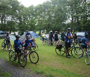 Matthew and James ready for the ride on their Islabikes