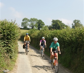 Geoff, Haley and Elaine through the lanes on the way to Montgomery