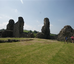 Montgomery Castle constructed in stone between 1224 and 1233, and the middle ward to the south, built in wood at this time and converted to stone only in 1251-3.