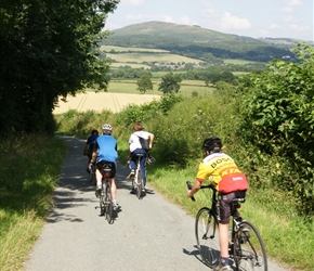 Sam, Jonathan, Dan and Ieuan through the lanes