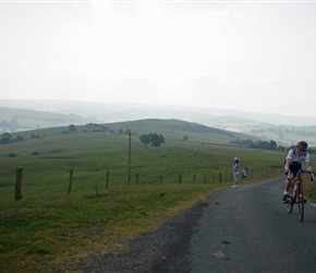 Jonathan climbing towards Stiperstones