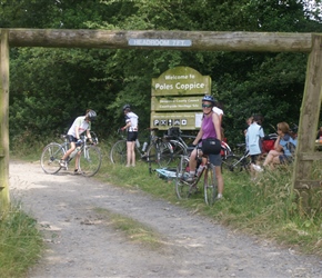 Sarah about to leave Poles Coppice