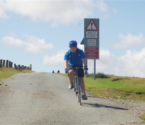 Mica crossing the Long Mynd