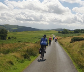 Hannah descends towards Church Stretton