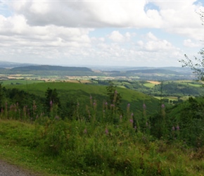 Graham and Helen climb towards the gliding club atop another hill