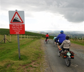 Geoff and Christopher start to descend Asterton Bank