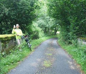 Jennifer on the lane to Hardwick