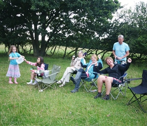 The spectators/referees, Louise, Lucy, Nicola, Elaine and Jennifer