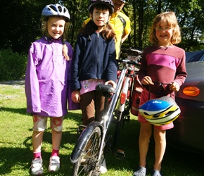 Louise, Lucy and Kate at Green Park Caravan Site