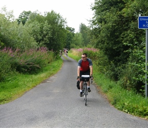 Andy on the lane from Hardwick to Eaton