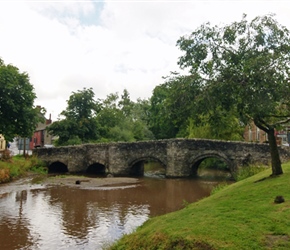 Graham and Helen having a picnic at Clun Bridge