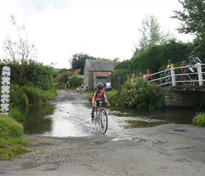 Flora through the ford at Brockton