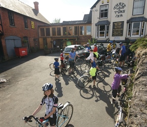 Becky at the Three Tuns Brewery Inn at Bishops Castle