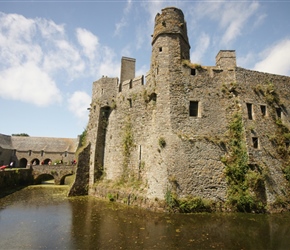 Pirou Chateau. We visited this on the way back. Quite a striking fortified house with a moat