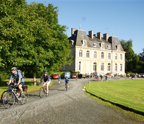 Leaving the chateau