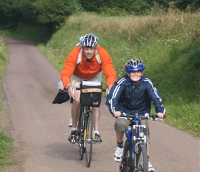 David and Christian descending from St Martin d'Aubigney