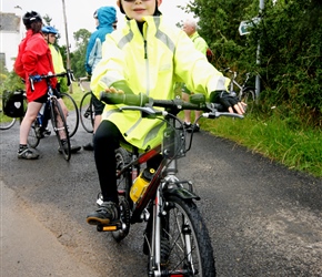 FLike a few on this trip, Finlay tries out a solo bike, released from tag alongs, and that's just the fathers...