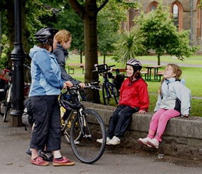 Anne, Morgan Ariane and Louise at Kirkcudbright