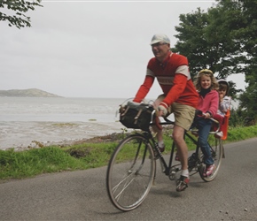 Douglas with both Catherine and Francis on board returns to the campsite from the Balcony Hotel