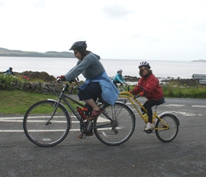 Anne and Ariane leave Seaward Camping