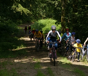 Graham ascends a track in Cally Park