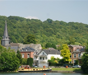 John on the banks of the River Meuse