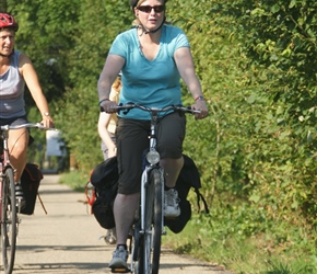 Jo on the Ciney Railway Path