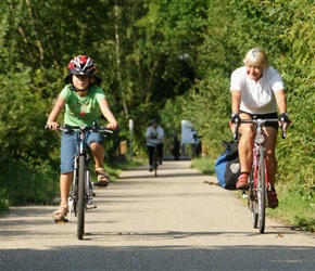 Kate and Carol on the Ciney Railway Path