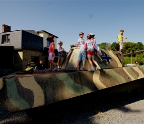 German tank at Celles, figured in the Battle of the Bulge