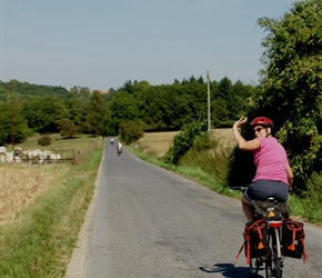 Lesley descends towards Purnode