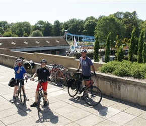 James, George and Dave about to leave Chevetogne