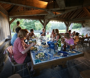 Inside the BBQ shack. Quite some resource this one at the Chateau de Halloy