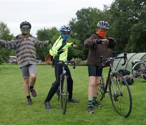 Bill, Matthew and James at the campsite