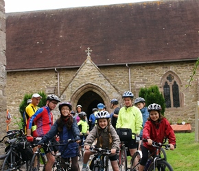 Lucy, Louise and Ariane had all graduated to riding solo this year. Here they are at Yarpole