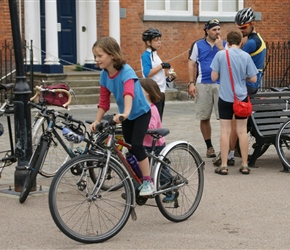 Ariane enjoys her solo bike at Ludlow