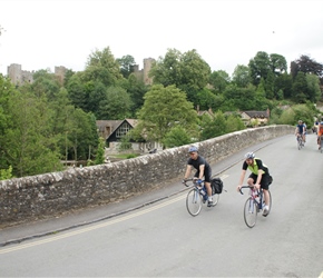 Dave and John cross the bridge at Ludlow