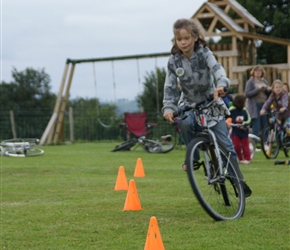 Ariane in the race through the cones