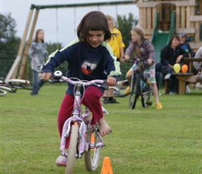 Francis in the race through the cones