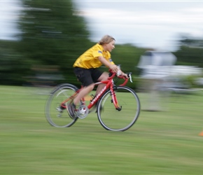 Bill grass racing back at the campsite which we did as an evening activity