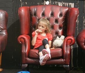 Morven at the teastop at Shobdon Airfield