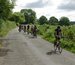 Ieuan leads the peloton