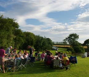 The annual communal take away this year was a Chinese by the lake